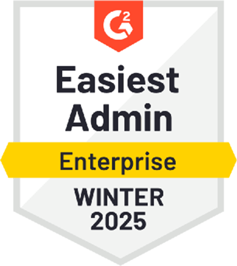 G2 Easiest Admin Enterprise Winter 2025